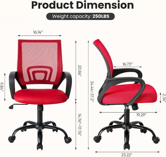 DUMOS Ergonomic Office Chair, Executive Desk Chair with Lumbar Support