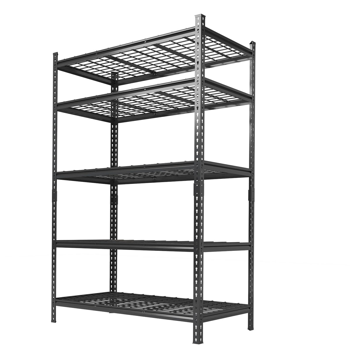 5 Tier Metal Shelving, 48"W x 24"D x 72"H, Heavy Duty Garage Storage Rack