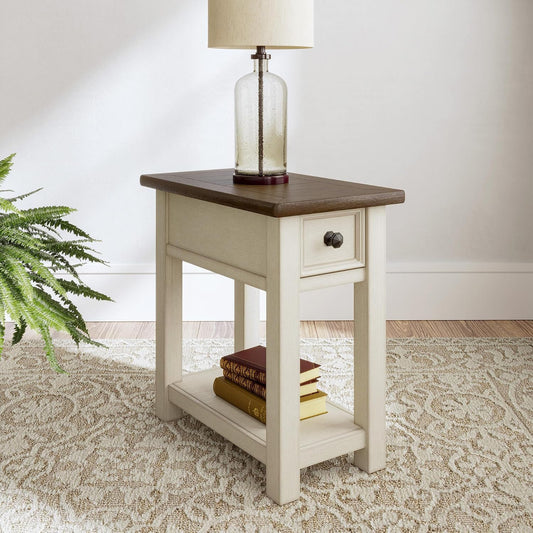 Signature Design by Ashley Bolanburg Narrow End Table, Charging Station