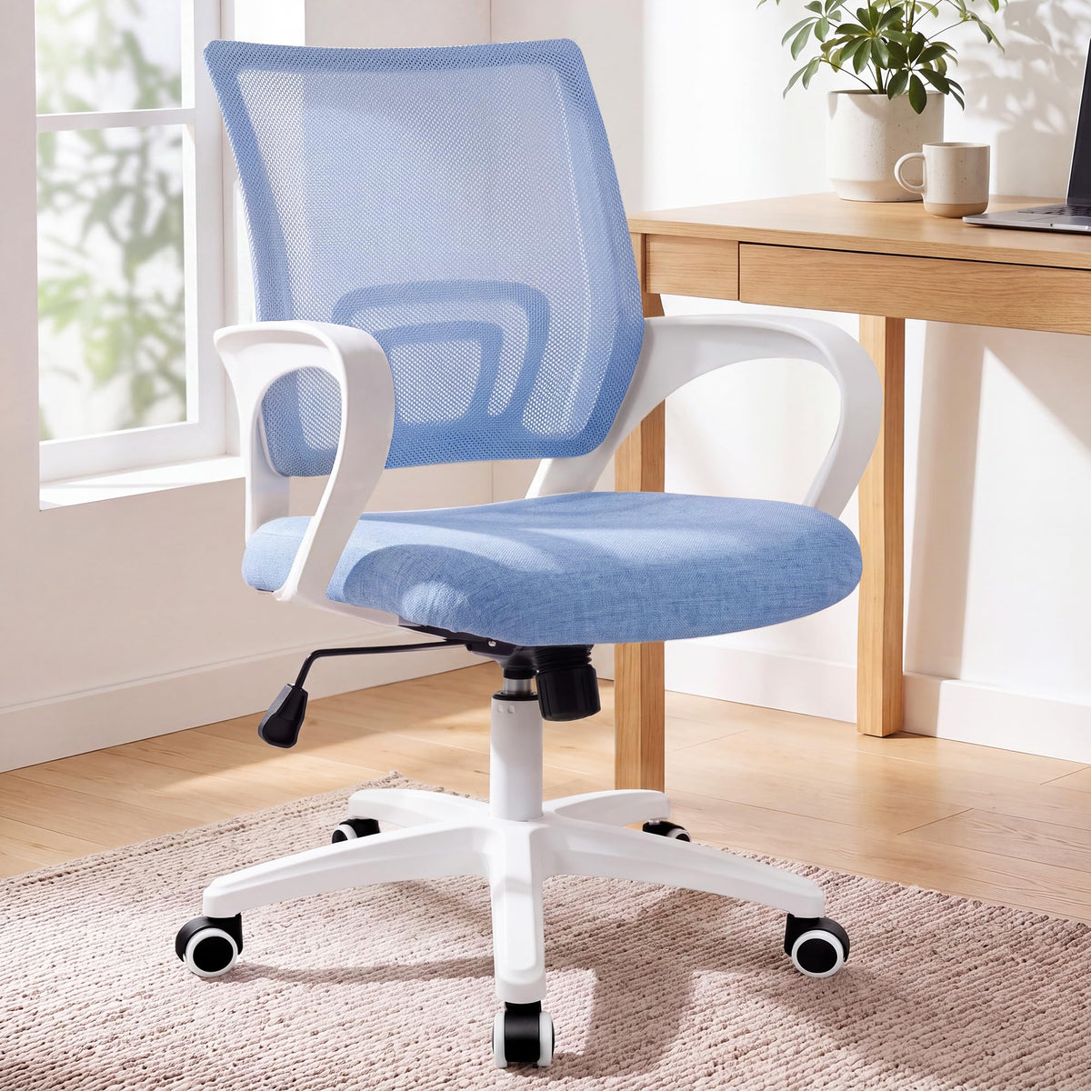 NEO CHAIR Office Computer Chair Ergonomic Mid-Back Mesh Desk Chair, Black