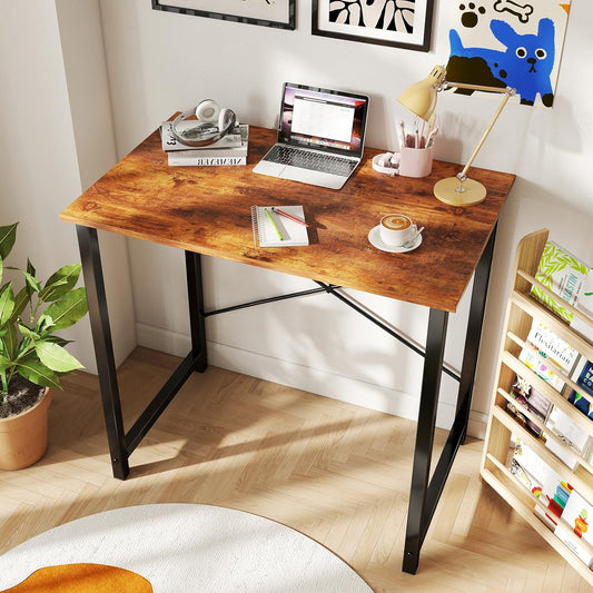 DUMOS 32 Inch Small Computer Desk, Gaming Desks for Home Office Bedroom