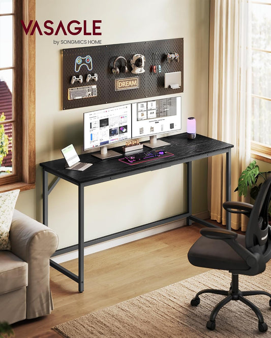 VASAGLE Computer Desk, Steel Frame Gaming Desk for Home Office, 55.1 Inch