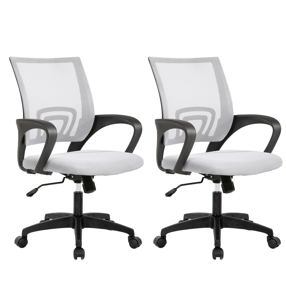 BestOffice Ergonomic Office Chair | Mid-Back Swivel Desk Chair | Dark Black