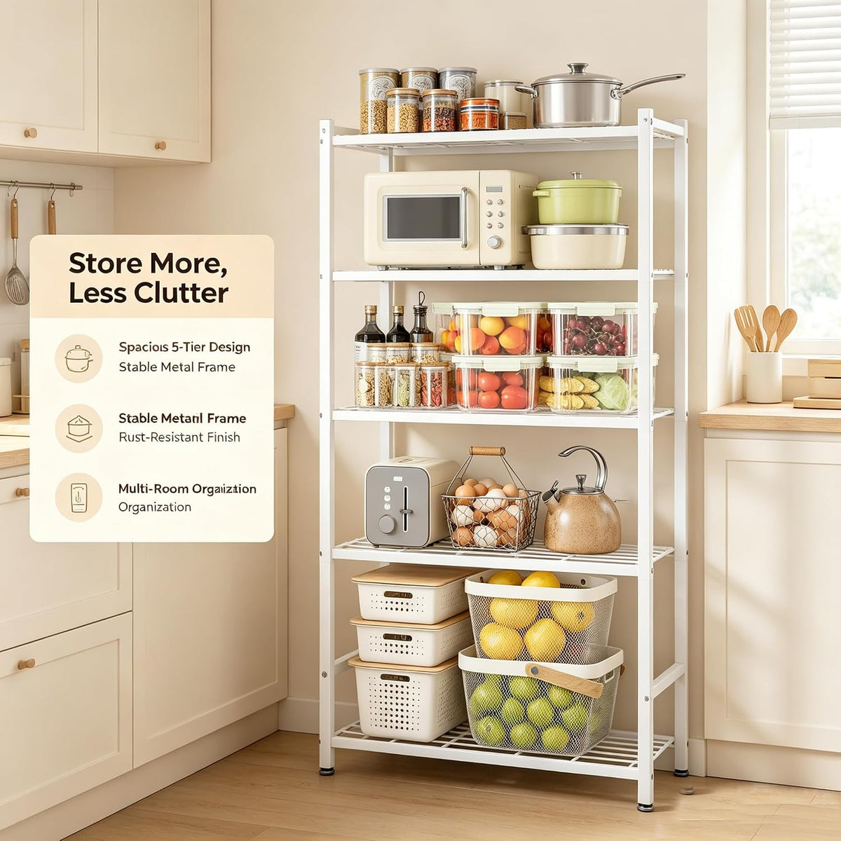 Minimalist Aesthetic Metal Shelving Units