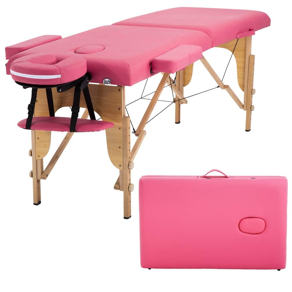 BestMassage Massage Bed Portable Folding Massage Table 24" Wide,Black
