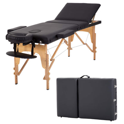 BestMassage Massage Bed Portable Folding Massage Table 24" Wide,Black