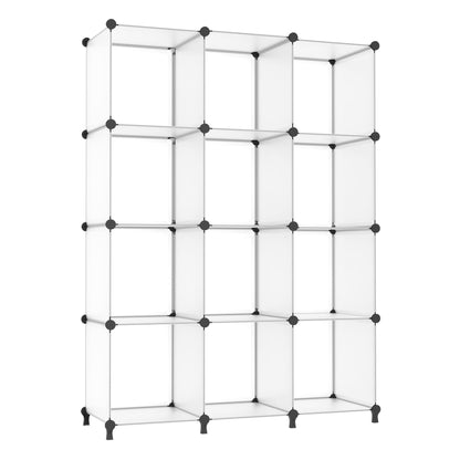 AWTATOS 12 Cube Storage Organizer, Closet Organizer Storage Shelves, White
