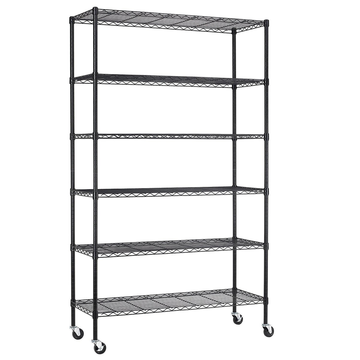 BestOffice | 4-Tier Wire Shelf | 36" x 14" x 54" | Black