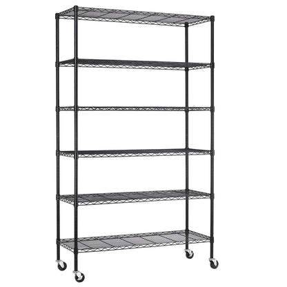 BestOffice | 4-Tier Wire Shelf | 36" x 14" x 54" | Black