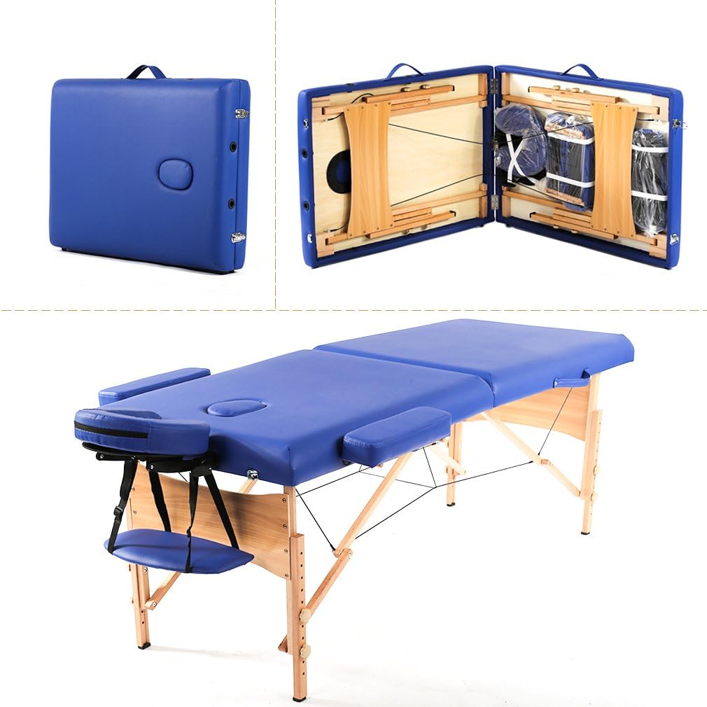 BestMassage Massage Bed Portable Folding Massage Table 24" Wide,Black