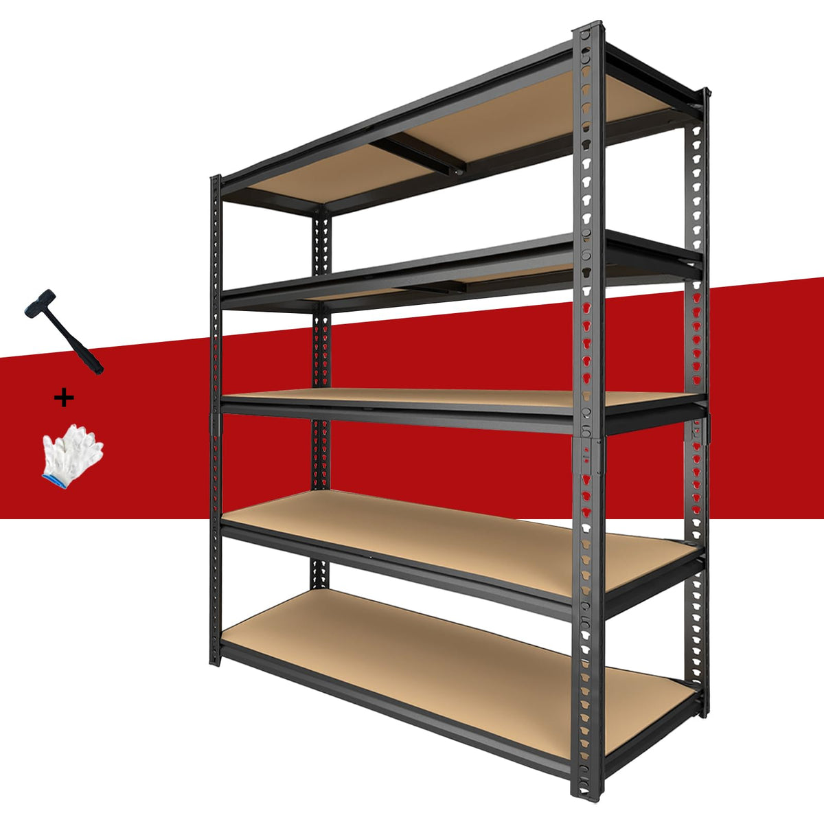 72" H Storage Shelves,Storage Shelves Heavy Duty,2400LBS Metal Shelving Units,Adjustable Garage Shelving Heavy Duty for Garage Storage,Warehouse,16"x35.5"x72