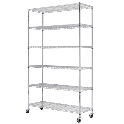 BestOffice | 4-Tier Wire Shelf | 36" x 14" x 54" | Black