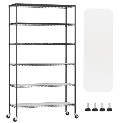BestOffice | 4-Tier Wire Shelf | 36" x 14" x 54" | Black