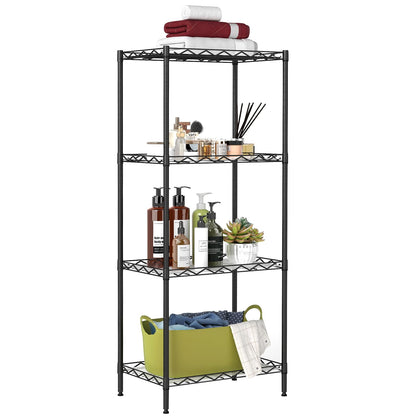 BestOffice | 6-Tier Wire Shelf with Wheels | 45" x 18" x 82" | Chrome