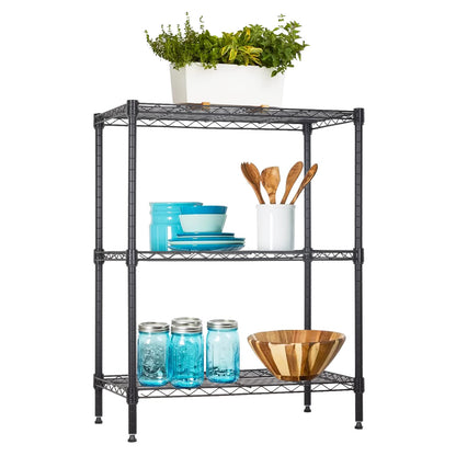 BestOffice | 6-Tier Wire Shelf with Wheels | 45" x 18" x 82" | Chrome