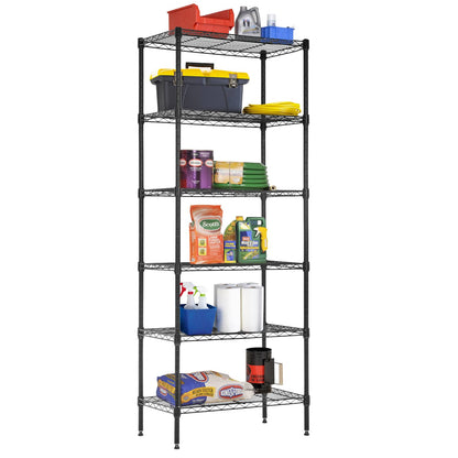 BestOffice | 4-Tier Wire Shelf | 36" x 14" x 54" | Black
