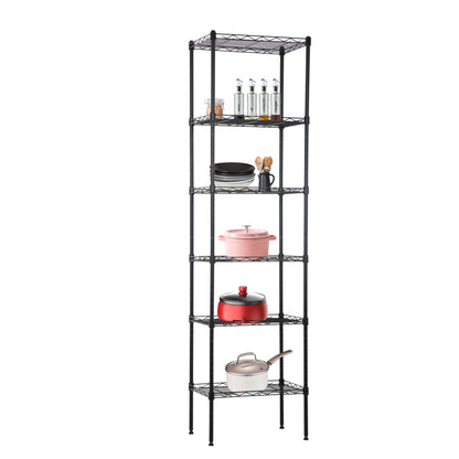 BestOffice | 4-Tier Wire Shelf | 36" x 14" x 54" | Black