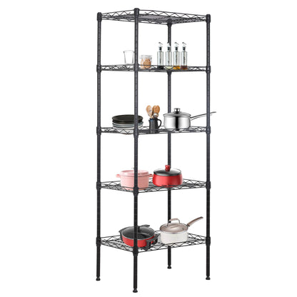 BestOffice | 4-Tier Wire Shelf | 36" x 14" x 54" | Black