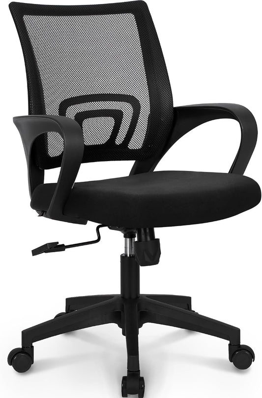 NEO CHAIR Office Computer Chair Ergonomic Mid-Back Mesh Desk Chair, Black