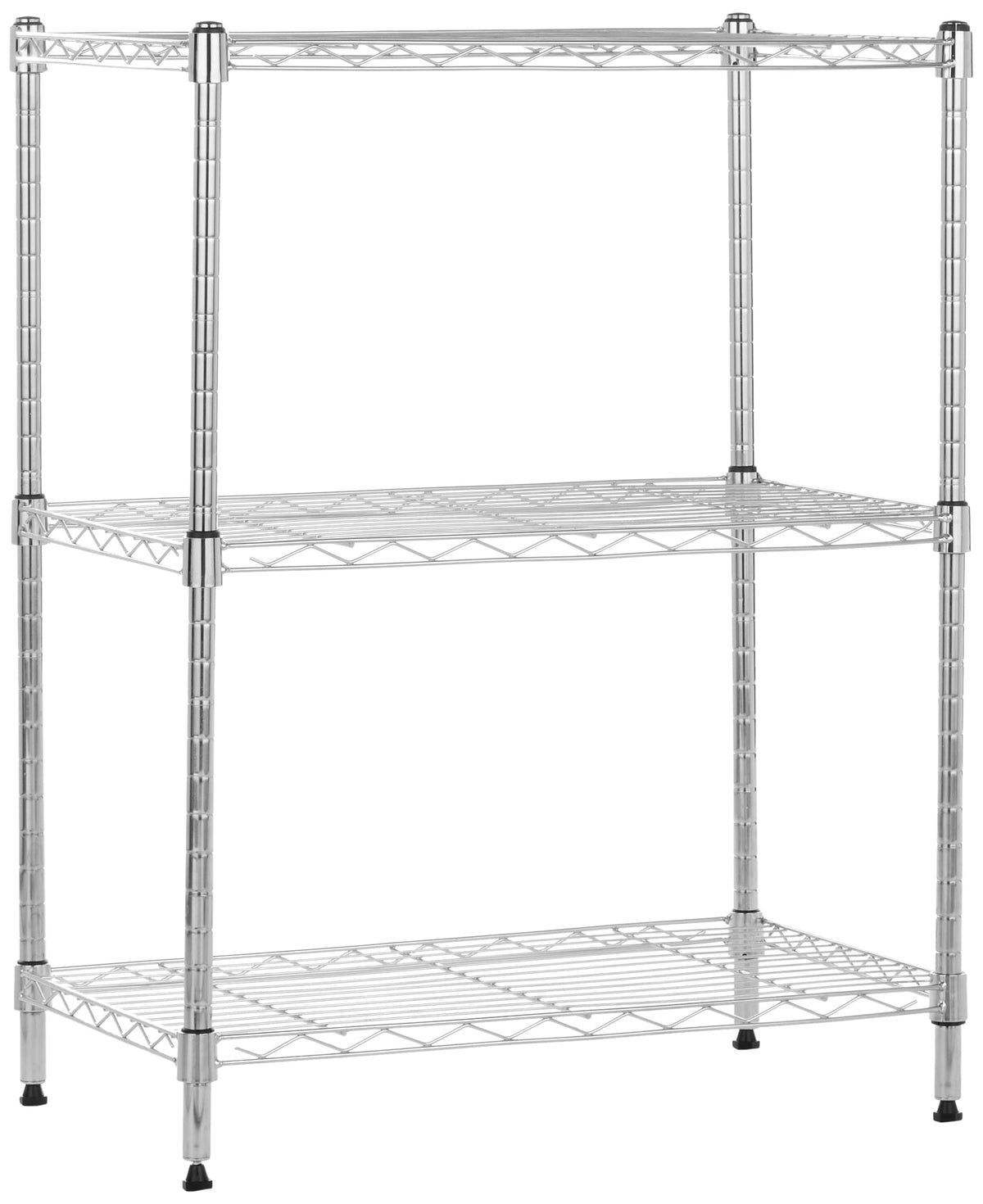 Amazon Basics 4-Shelf Adjustable Heavy Duty Storage Shelving Unit with Wheels, No-Tool Easy Assembly, Garage Shelving, Metal Wire Rack with Casters and Leveling Feet, 36" x 14" x 57.8", Chrome