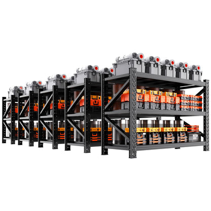 5000LBS Heavy Duty Storage Shelves, 4 Tier Garage Shelving Metal Shelving Unit,Adjustable Heavy Duty Shelving for Garage, Basement, Warehouse, Storage Room,