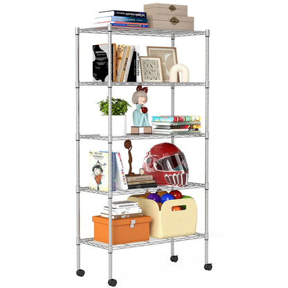 BestOffice | 4-Tier Wire Shelf | 36" x 14" x 54" | Black
