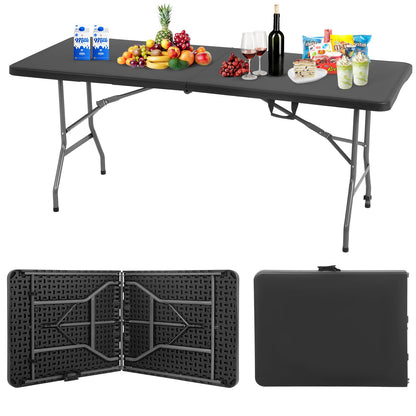 BestOffice | 6FT Folding Table | White | Portable Plastic Table