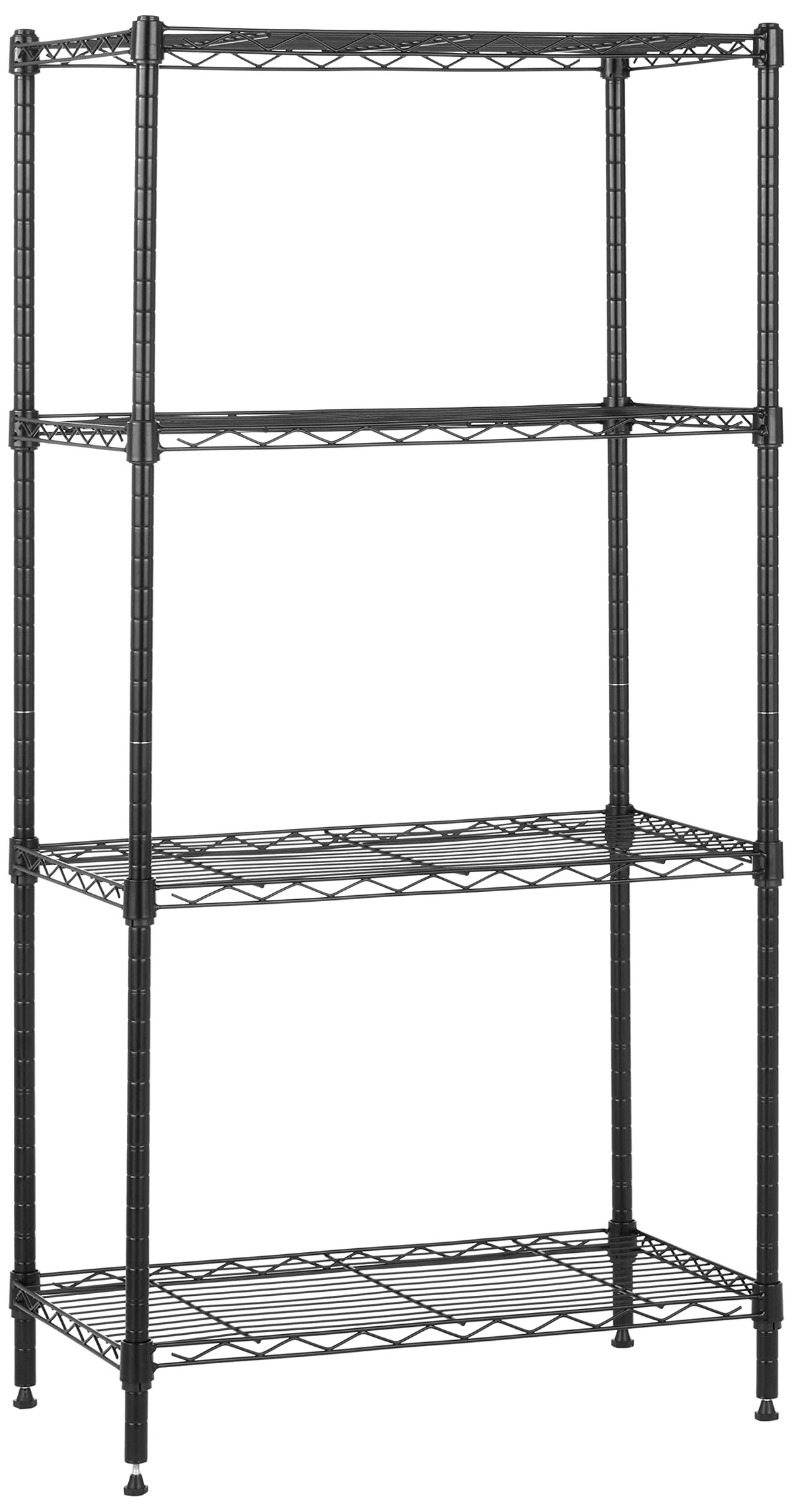 Amazon Basics 5-Shelf Adjustable Heavy Duty Steel Wire Rack, Space Saving Storage Shelving Organizer for Kitchen, Garage, No-Tool Assembly, 350 lbs Weight Capacity, 36" x 14" x 72", Chrome