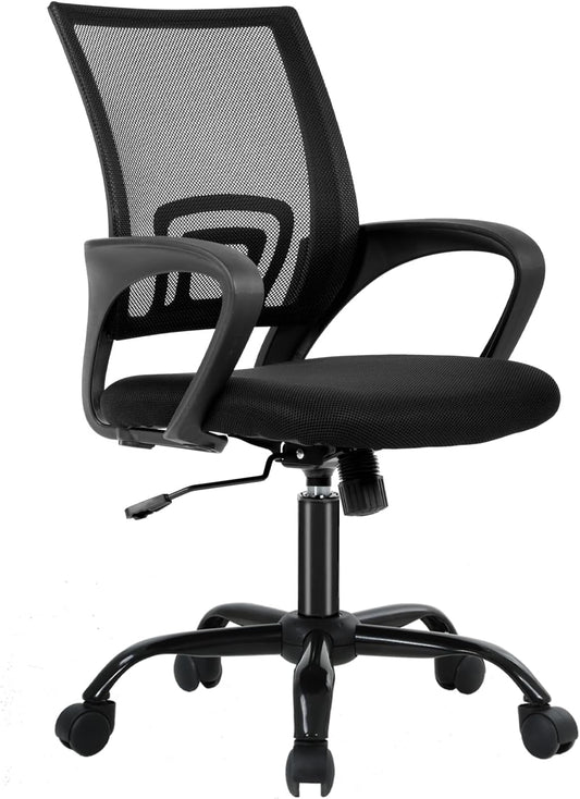 BestOffice | Ergonomic Office Chair | Black | Pack of 1 | Mesh Desk Chair
