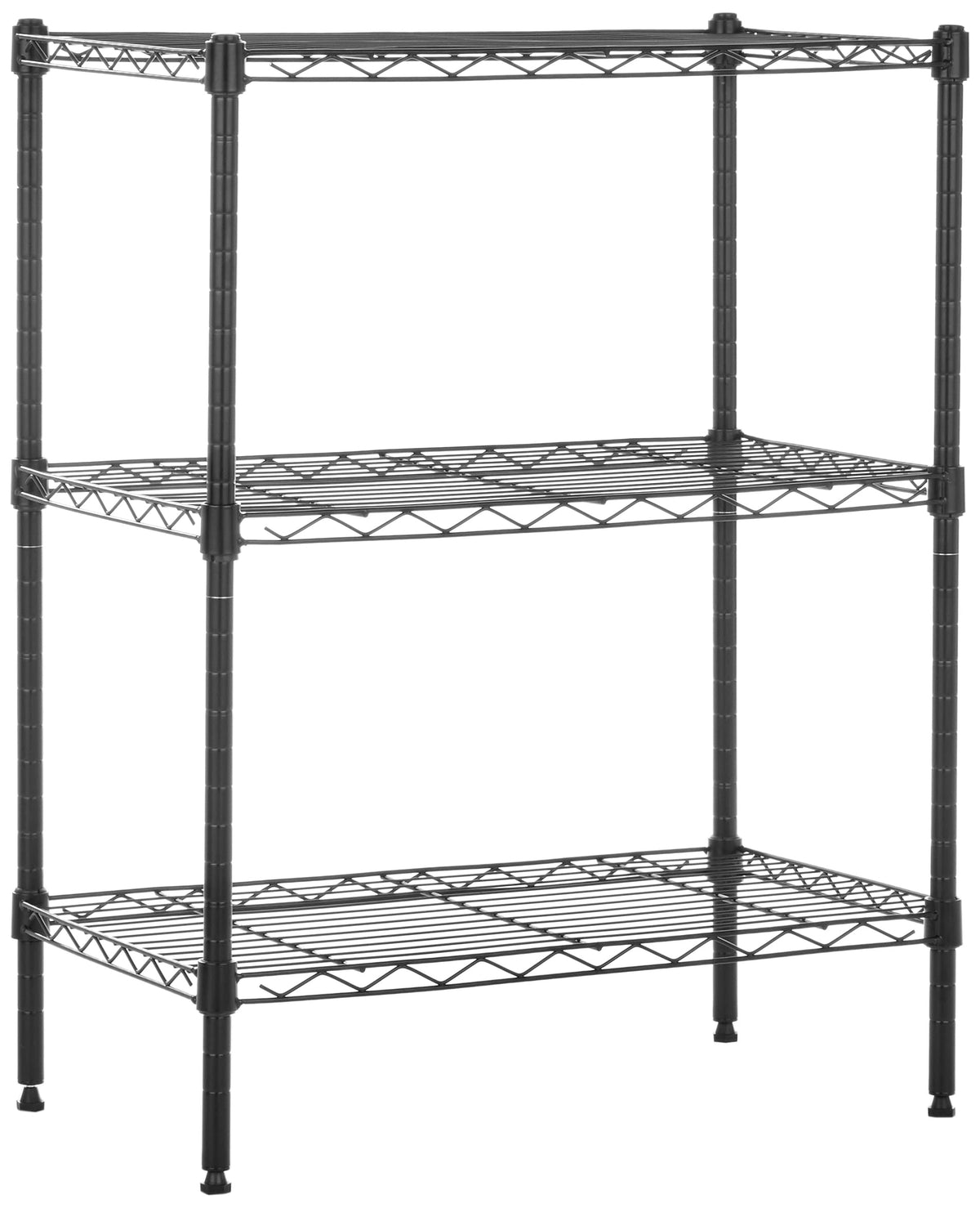 Amazon Basics 4-Shelf Adjustable Heavy Duty Storage Shelving Unit with Wheels, No-Tool Easy Assembly, Garage Shelving, Metal Wire Rack with Casters and Leveling Feet, 36" x 14" x 57.8", Chrome