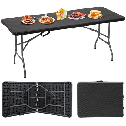BestOffice | 6FT Folding Table | White | Portable Plastic Table