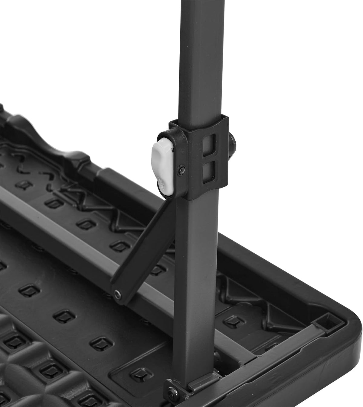 Amazon Basics 34 inch Portable Sturdy Folding Dining Table with Carrying Handle, Space Saving Storage, Square, 33.9 x 29.1 x 33.9 inch, Black